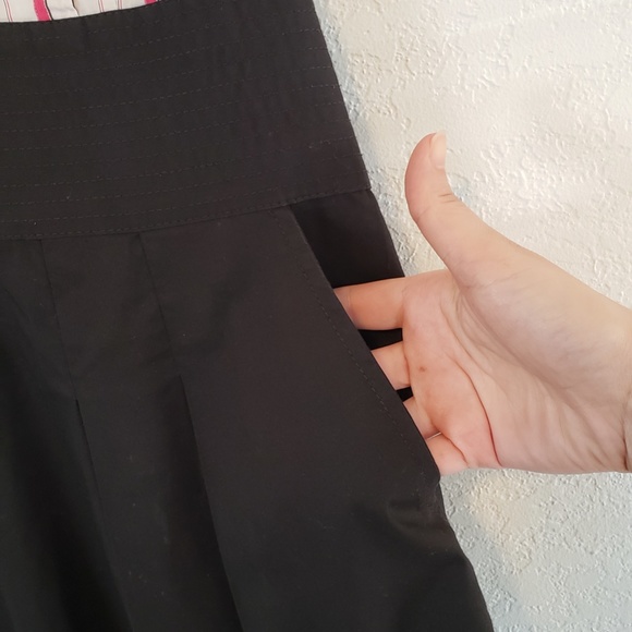 Express Dress Beautiful Ruffled Collar and Front Pink White Stripes Dress - Picture 8 of 12